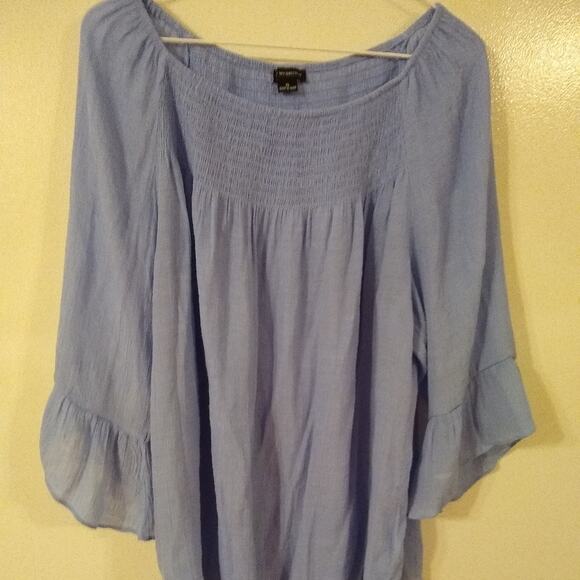 Unique Spectrum Tops - Unique spectrum Women's XL light blue shirt. Festival, Western